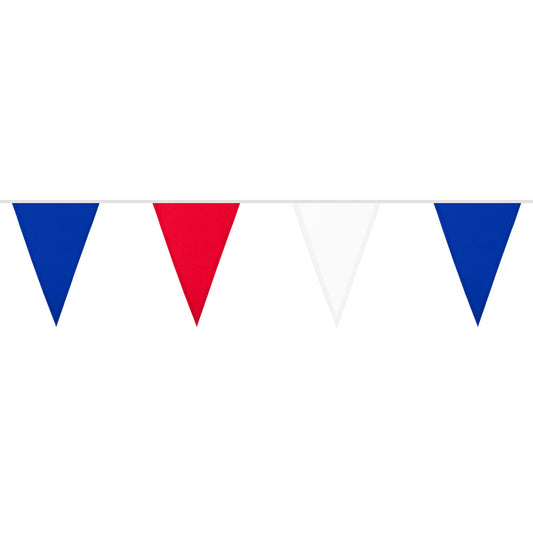 Guirlande Fanions Bleu Blanc Rouge 6m - Déco Patriotique