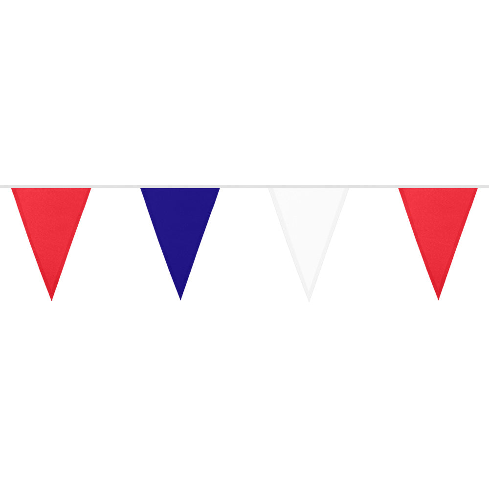 Guirlande Fanions Tricolore 6M - Bleu Blanc Rouge