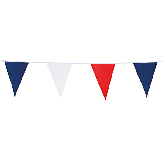 Guirlande Fanions Tricolore 10M - Décoration Fête Patriotique
