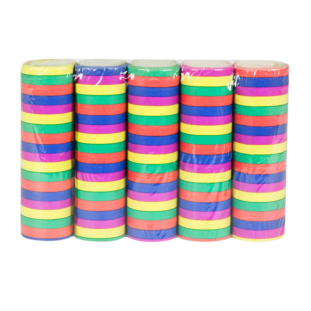 Serpentins Multicolores Rainbow - 5 Rouleaux Fête