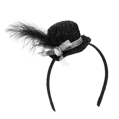 Serre-tête Paillette Chapeau Miniature - 6 Coloris