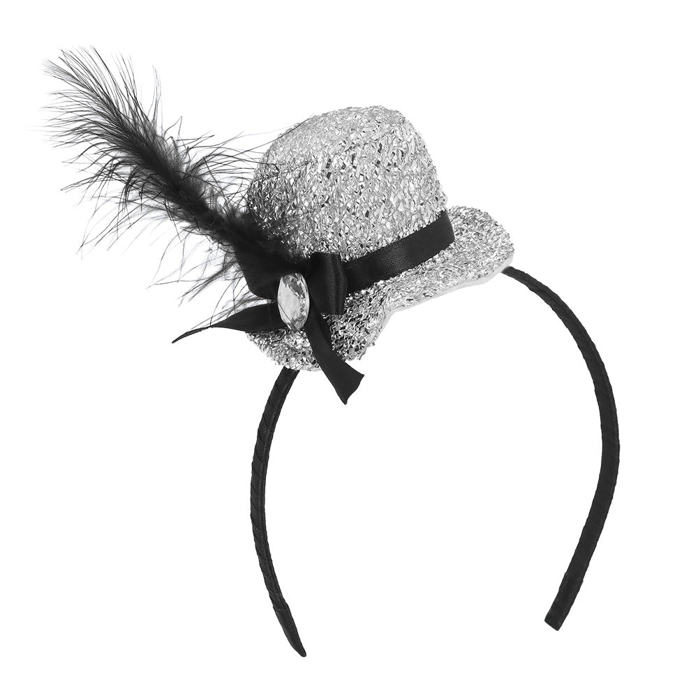 Serre-tête Paillette Chapeau Miniature - 6 Coloris