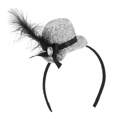 Serre-tête Paillette Chapeau Miniature - 6 Coloris