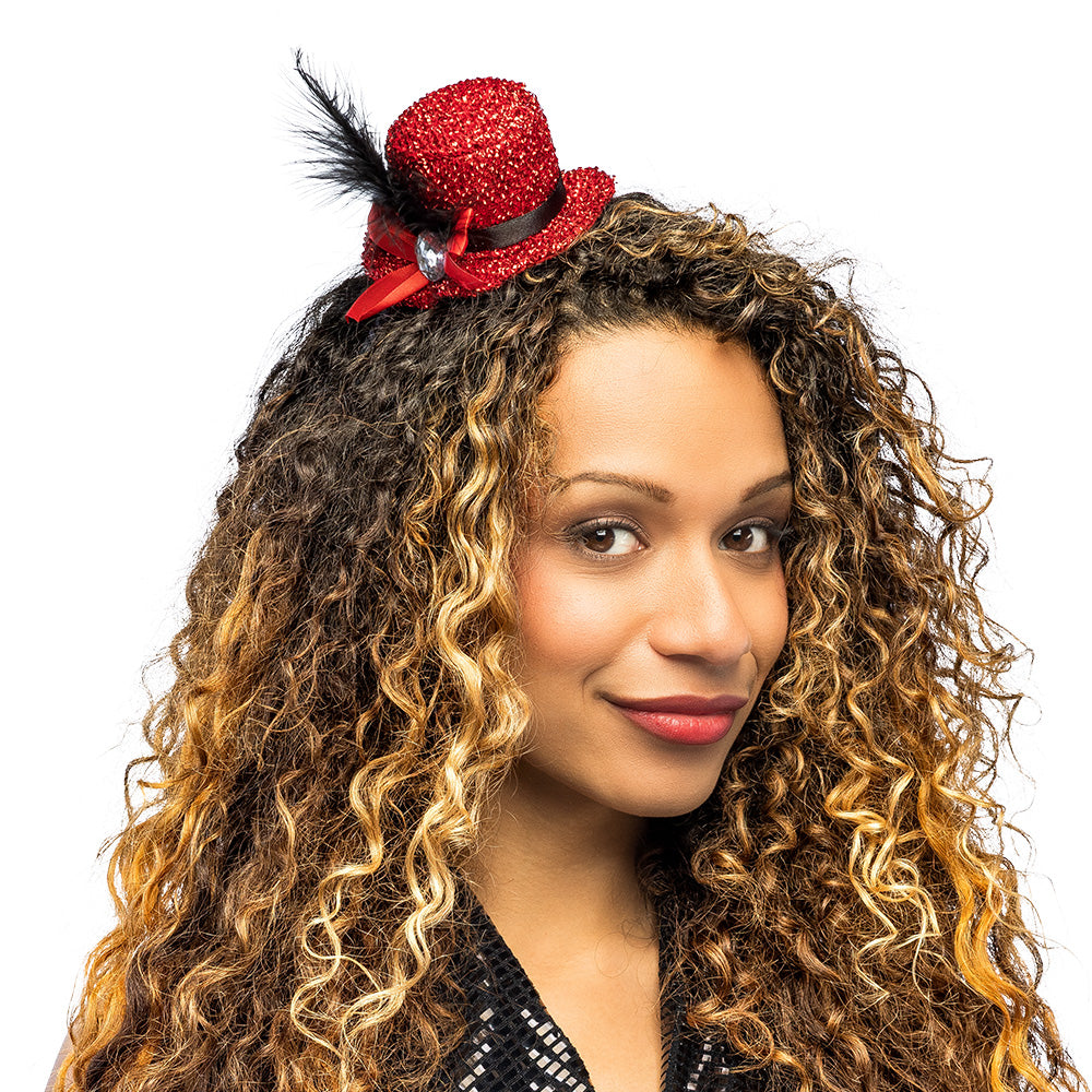Serre-tête Paillette Chapeau Miniature - 6 Coloris
