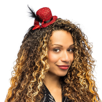 Serre-tête Paillette Chapeau Miniature - 6 Coloris
