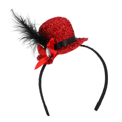 Serre-tête Paillette Chapeau Miniature - 6 Coloris