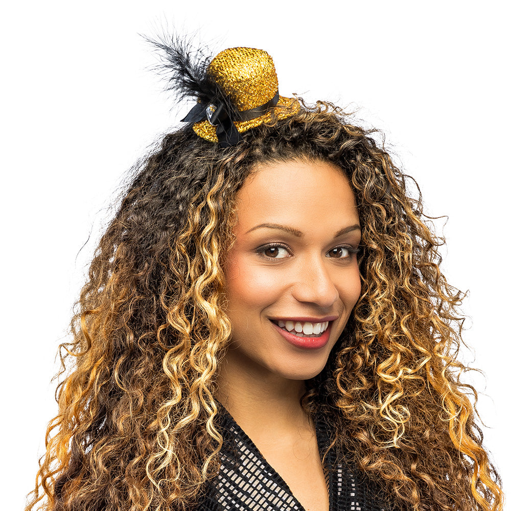 Serre-tête Paillette Chapeau Miniature - 6 Coloris