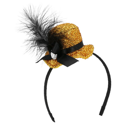 Serre-tête Paillette Chapeau Miniature - 6 Coloris