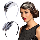 Serre-tête Plumes Glamour Années 20 - Accessoire de Fête Chic