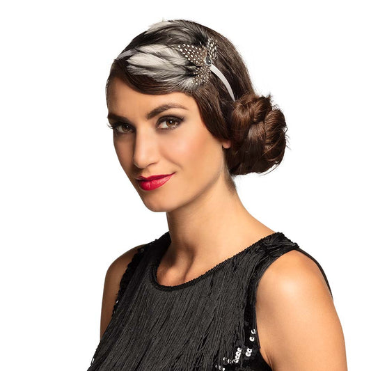 Serre-tête Plumes Glamour Années 20 - Accessoire de Fête Chic
