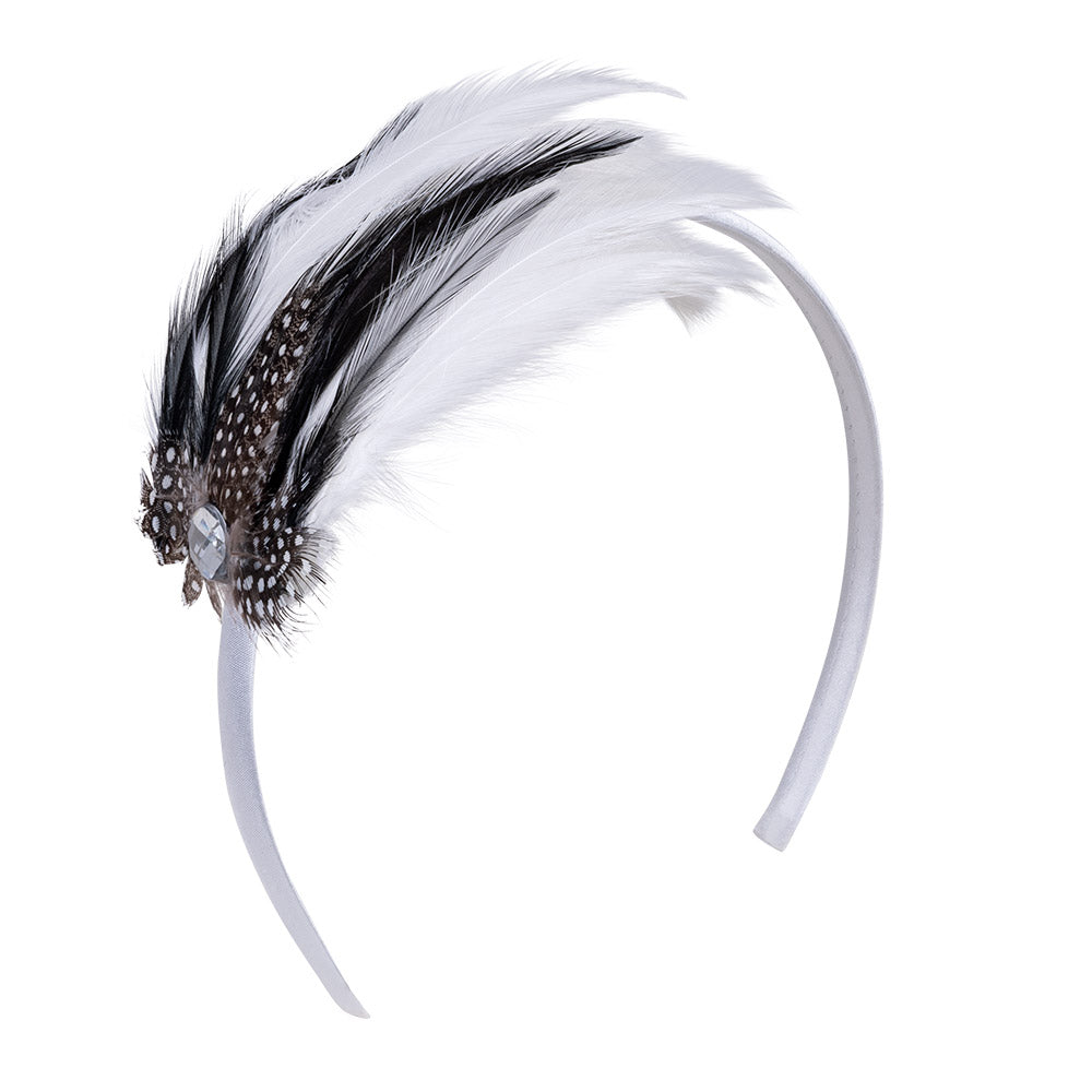 Serre-tête Plumes Glamour Années 20 - Accessoire de Fête Chic