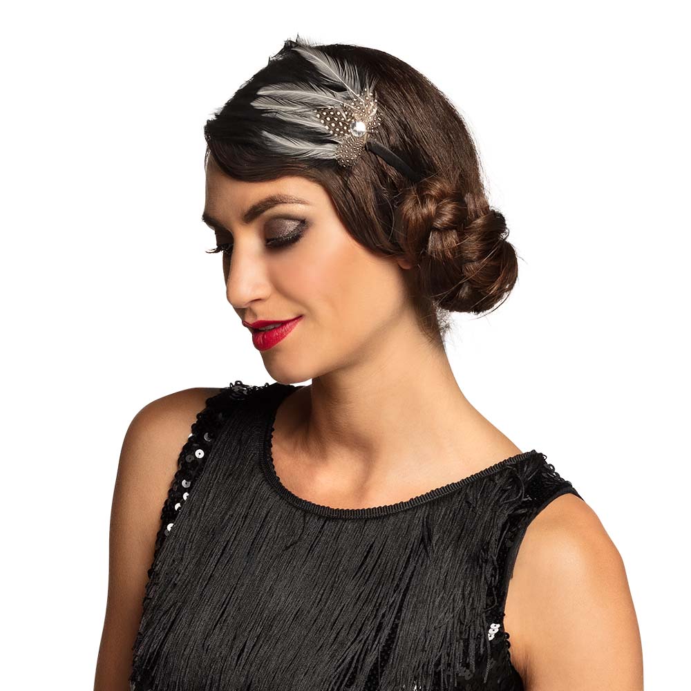 Serre-tête Plumes Glamour Années 20 - Accessoire de Fête Chic