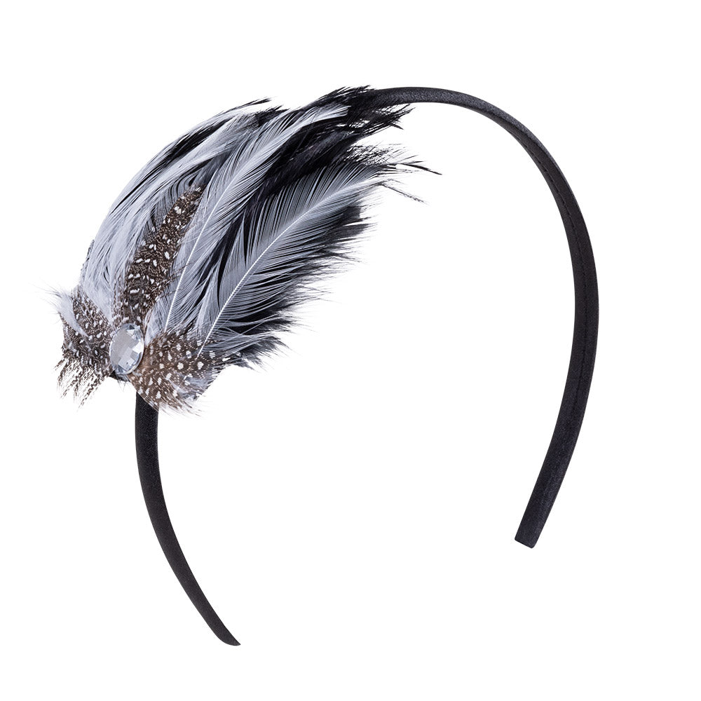 Serre-tête Plumes Glamour Années 20 - Accessoire de Fête Chic