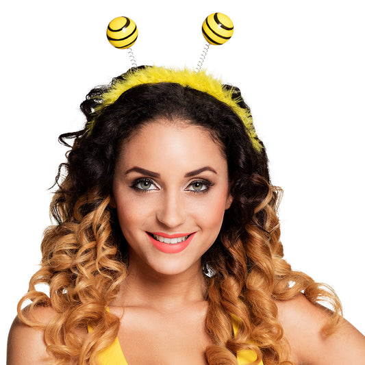 Serre-tête Antennes Abeille - Costume Rayé Noir Jaune