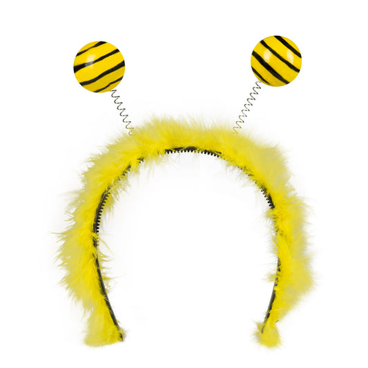 Serre-tête Antennes Abeille - Costume Rayé Noir Jaune