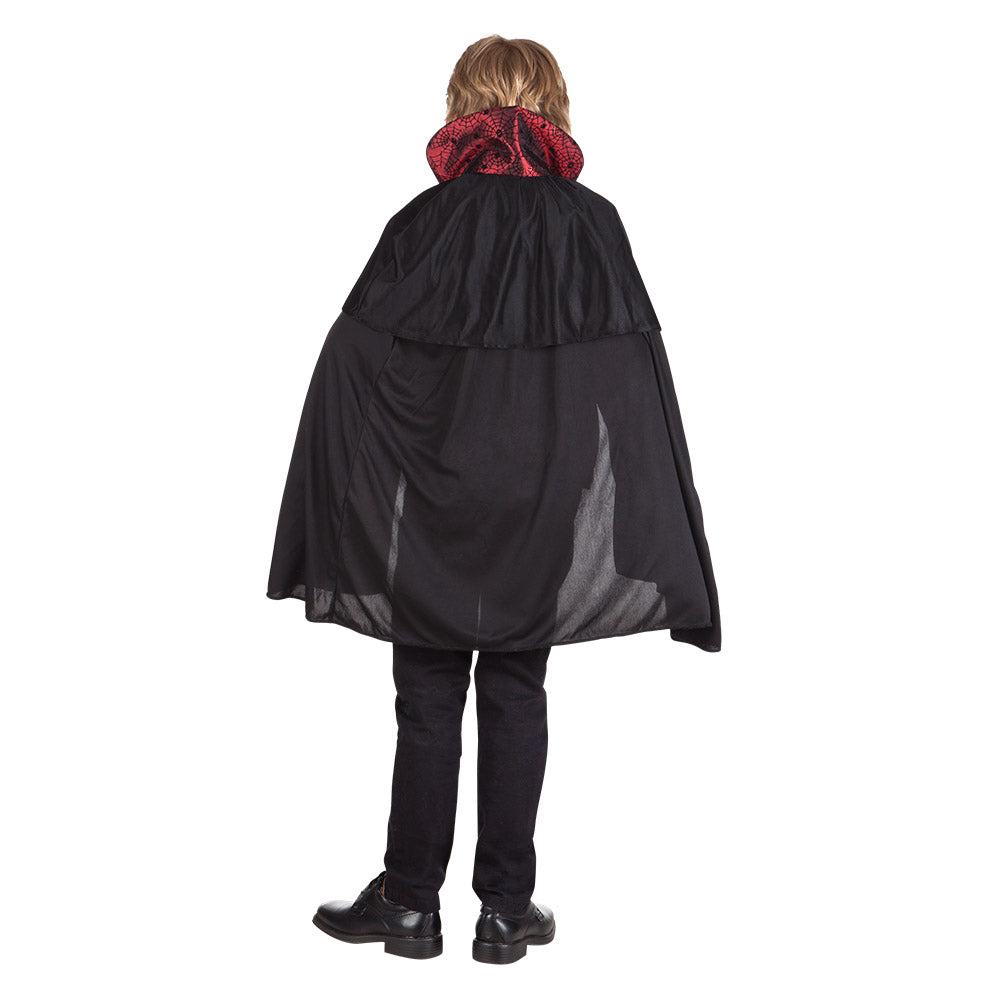 Cape Vampire Enfant Noir et Rouge Reversible Halloween