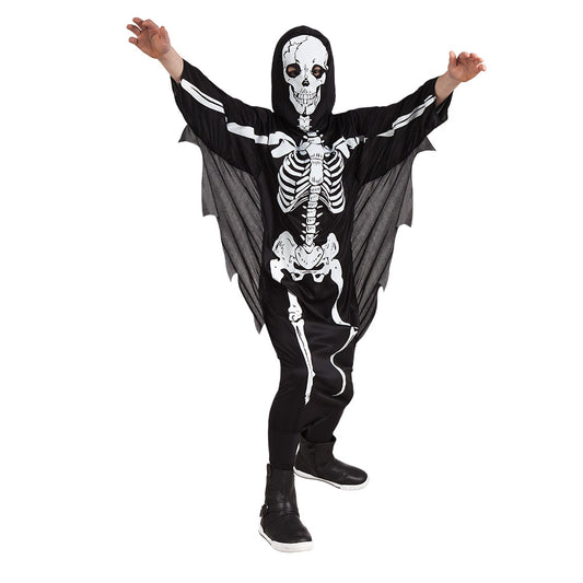 Déguisement Squelette Réaliste avec Cape - Adulte Halloween