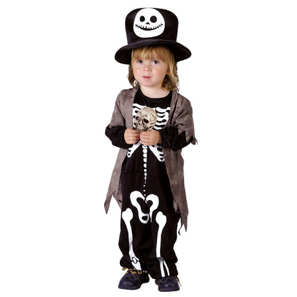 Déguisement Squelette Enfant avec Chapeau Haut de Forme