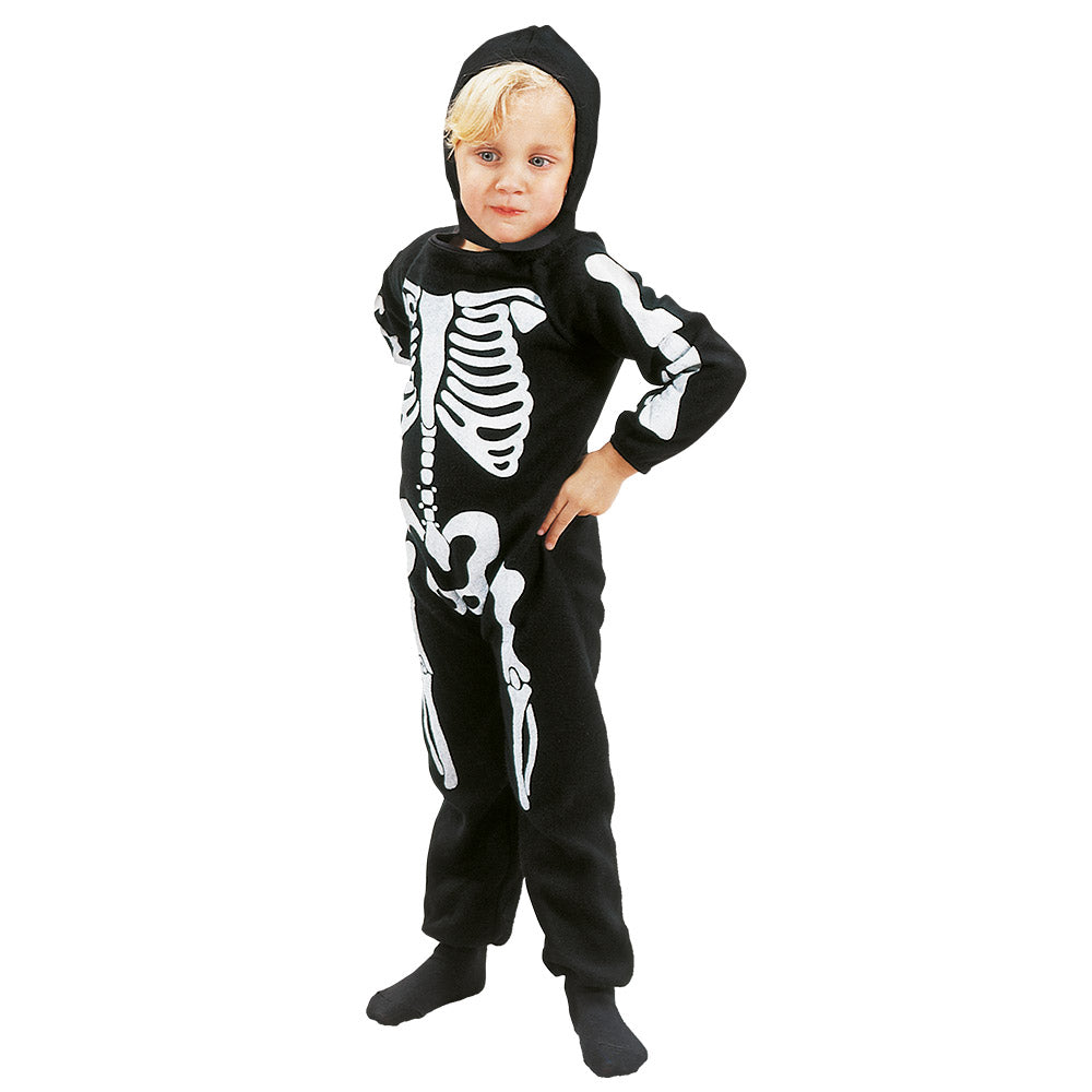 Déguisement Squelette Enfant - Combinaison Noire Osseuse