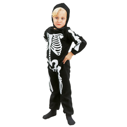 Déguisement Squelette Enfant - Combinaison Noire Osseuse