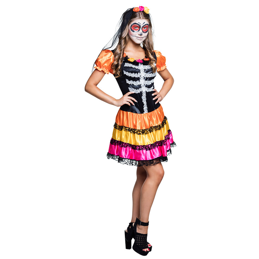 Déguisement Squelette Mexicain Fille - Dia de los Muertos