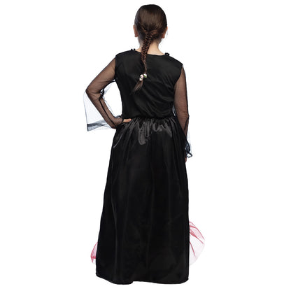 Déguisement Squelette Floral Enfant Halloween - Robe Noire