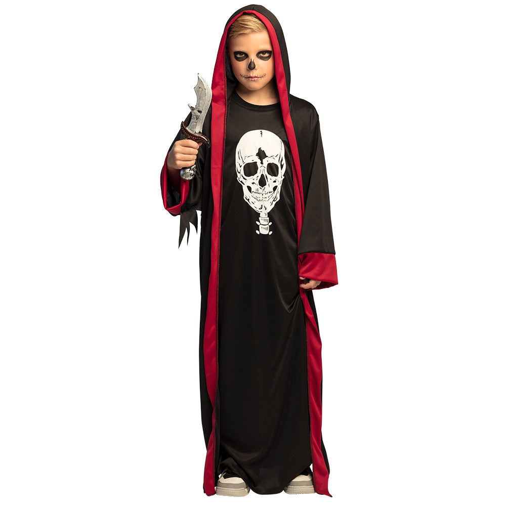 Déguisement Enfant Faucheuse Noire et Rouge - Halloween