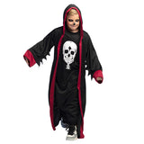 Déguisement Enfant Grim Reaper Noir et Rouge avec Robe et Cape