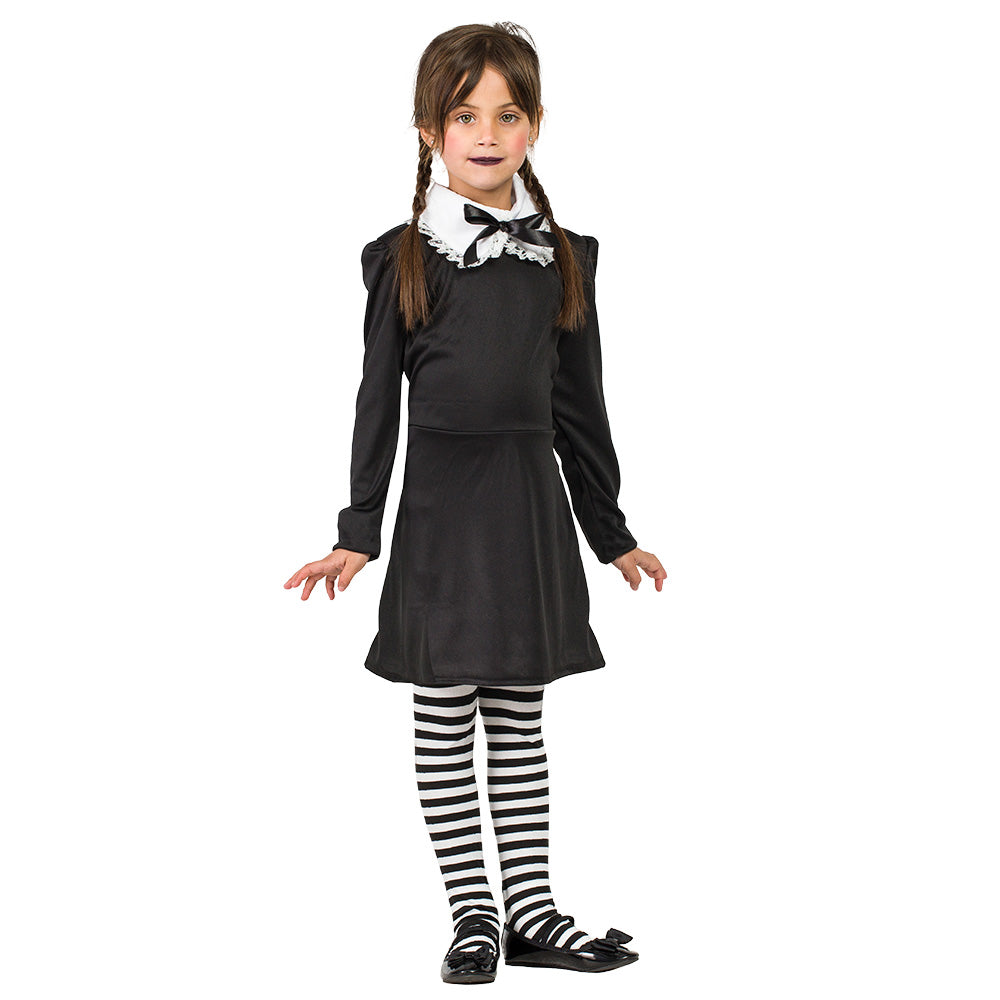 Déguisement Écolière Gothique Fille - Robe Noire & Accessoires