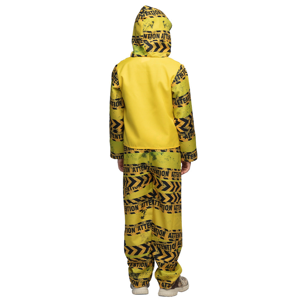 Déguisement Enfant Warning Jaune et Noir - Combinaison Complète