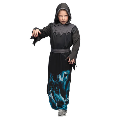 Déguisement Faucheuse Fantôme Enfant - Robe Halloween Ajourée