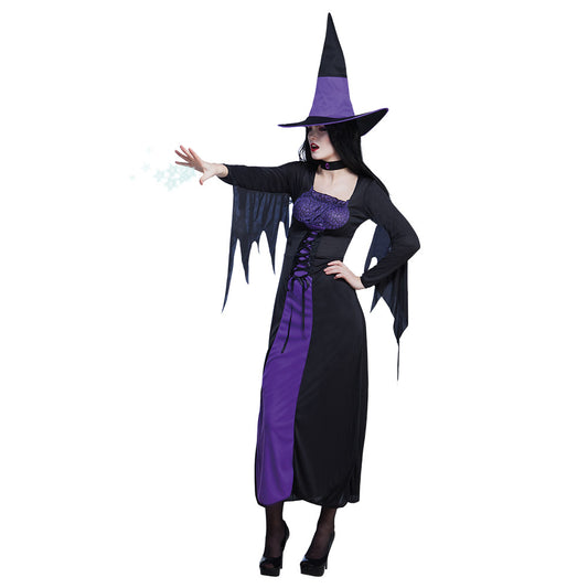 Déguisement Sorcière Gothique Noir et Violet Halloween