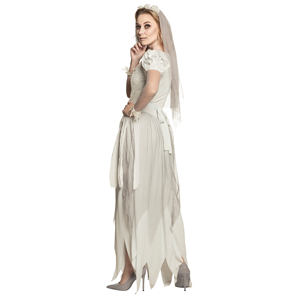 Robe Mariée Fantôme Blanc - Déguisement Zombie Femme Halloween