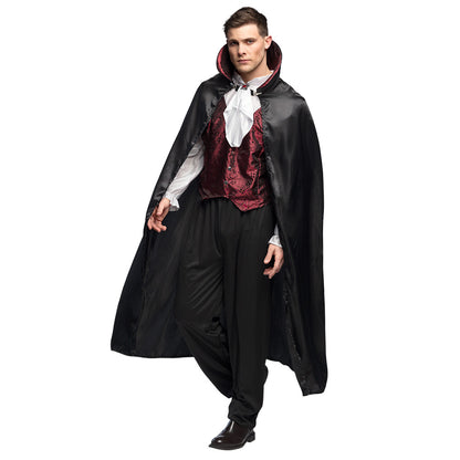 Costume Vampire Classique avec Cape Noire - Déguisement Adulte