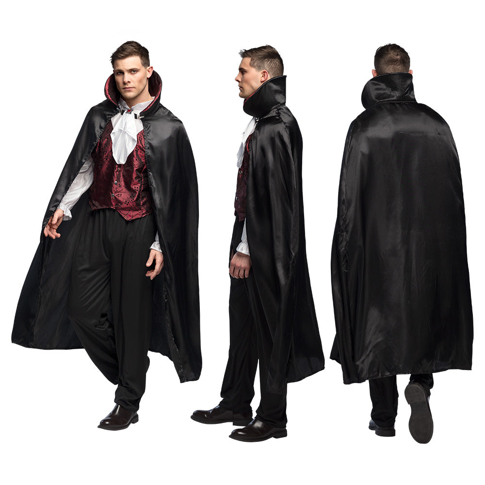 Costume Vampire Classique avec Cape Noire - Déguisement Adulte
