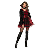 Déguisement Vampire Glamour Femme - Robe Rouge et Noir