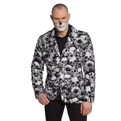 Blazer Tête de Mort Noir Blanc Adulte - Costume Original