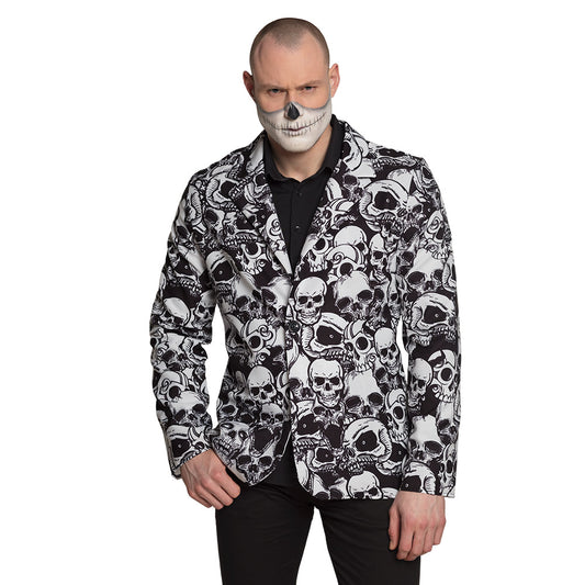 Blazer Tête de Mort Noir Blanc Adulte - Costume Original