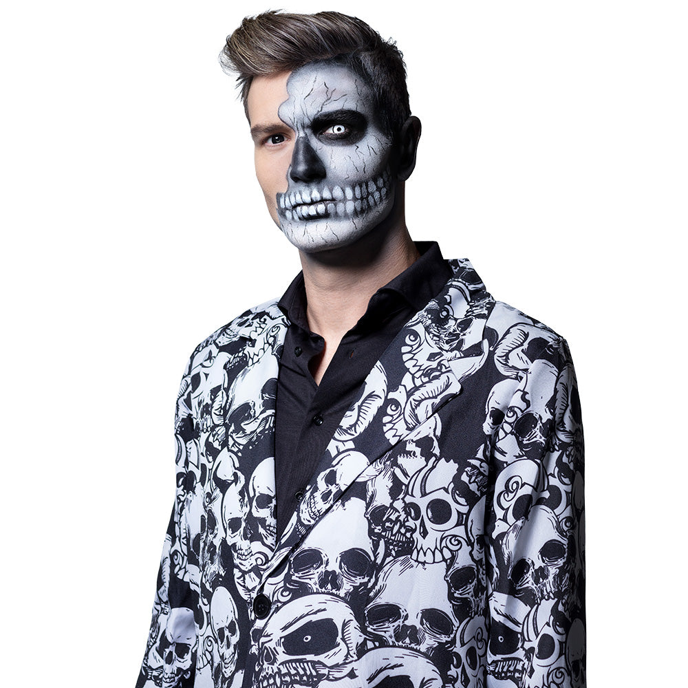 Blazer Tête de Mort Noir Blanc Adulte - Costume Original