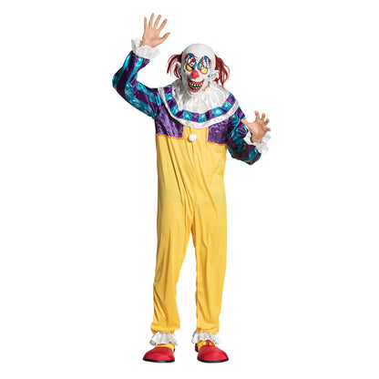 Déguisement Clown Terrifiant Jaune et Violet Halloween