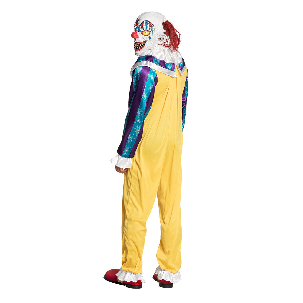 Déguisement Clown Terrifiant Jaune et Violet Halloween