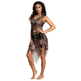 Déguisement Femme Léopard Asymétrique Sexy Halloween