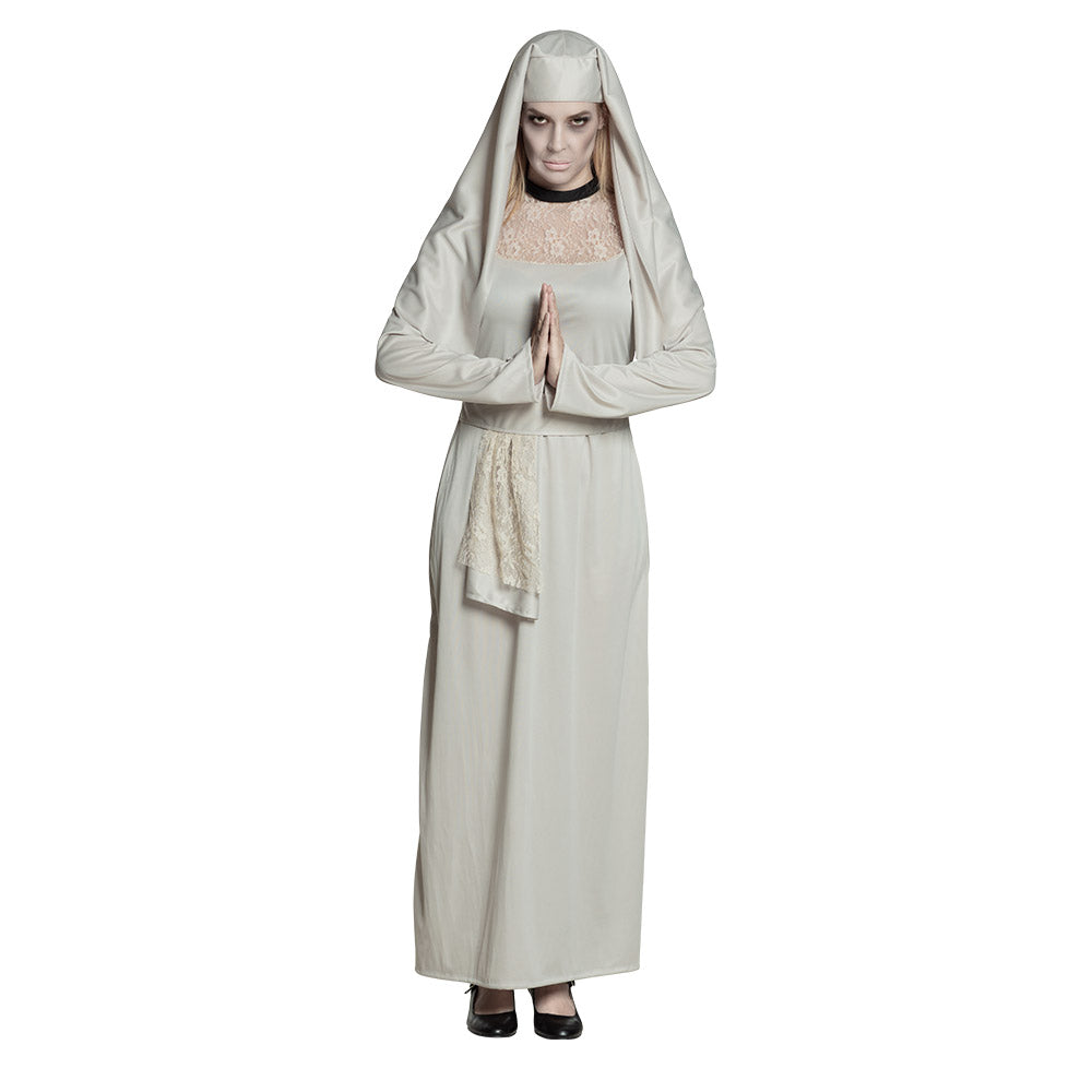 Déguisement Nonne Religieuse Blanc Costume Adulte