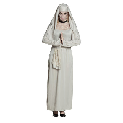 Déguisement Nonne Religieuse Blanc Costume Adulte