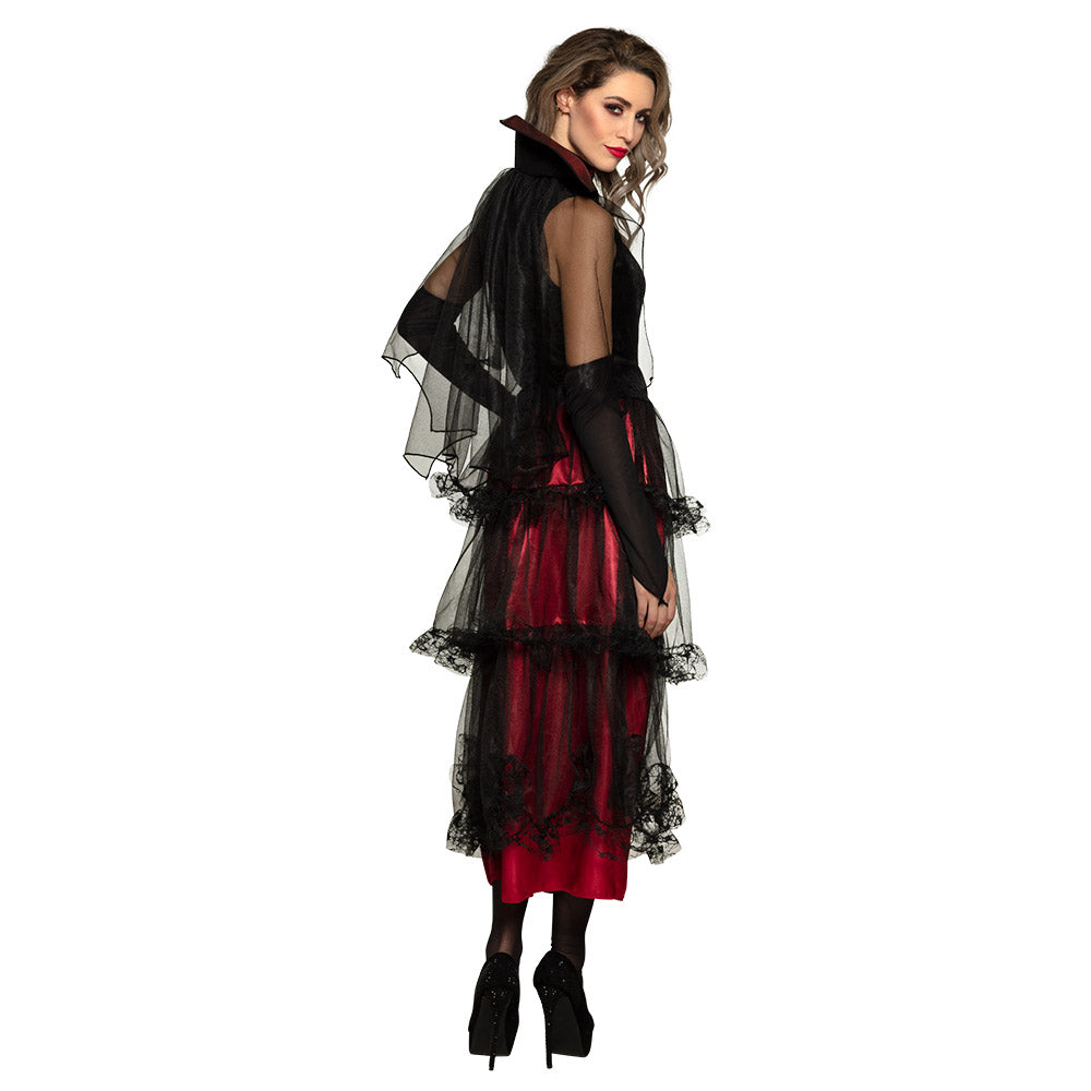 Déguisement Vampire Femme Gothique Halloween - Robe Luxe
