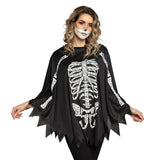 Cape Squelette Noire Halloween - Déguisement Adulte Fantôme