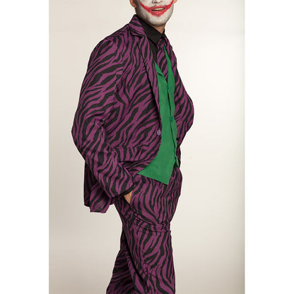 Costume Joker Violet Zébré - Déguisement Complet Adulte