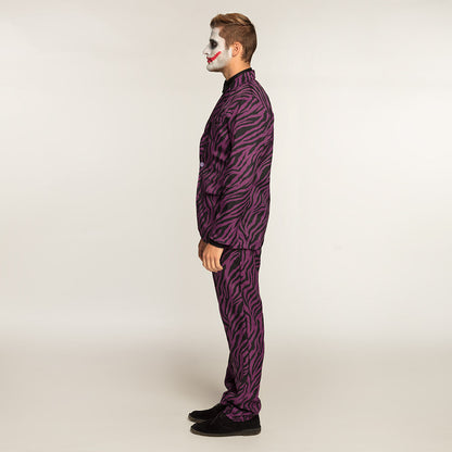 Costume Joker Violet Zébré - Déguisement Complet Adulte