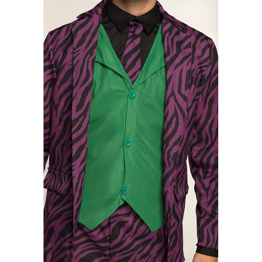 Costume Joker Violet Zébré - Déguisement Complet Adulte