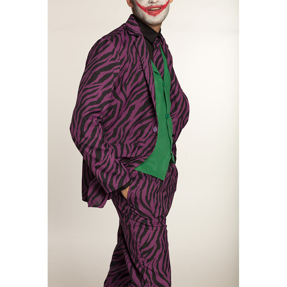 Costume Joker Violet Zébré - Déguisement Adulte Complet